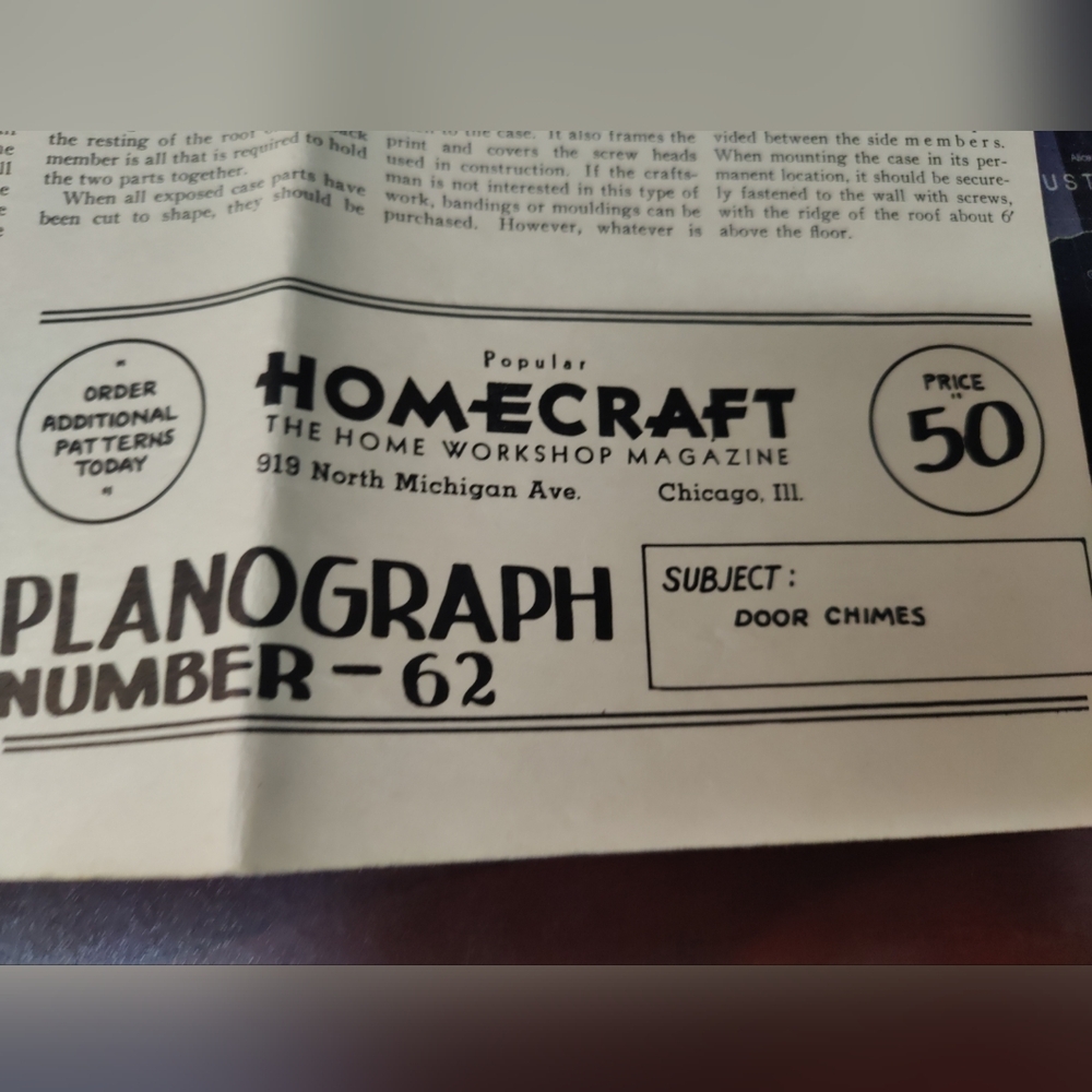 Homecraft Planograph No. 62 Door Chimes